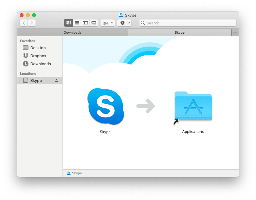 menu bar for skype in mac